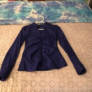 Blue Armani Zip up shirt